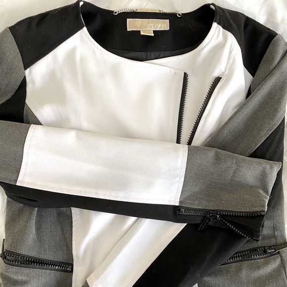 Michael Kors Color Block Moto Jacket - Picture 5 of 5